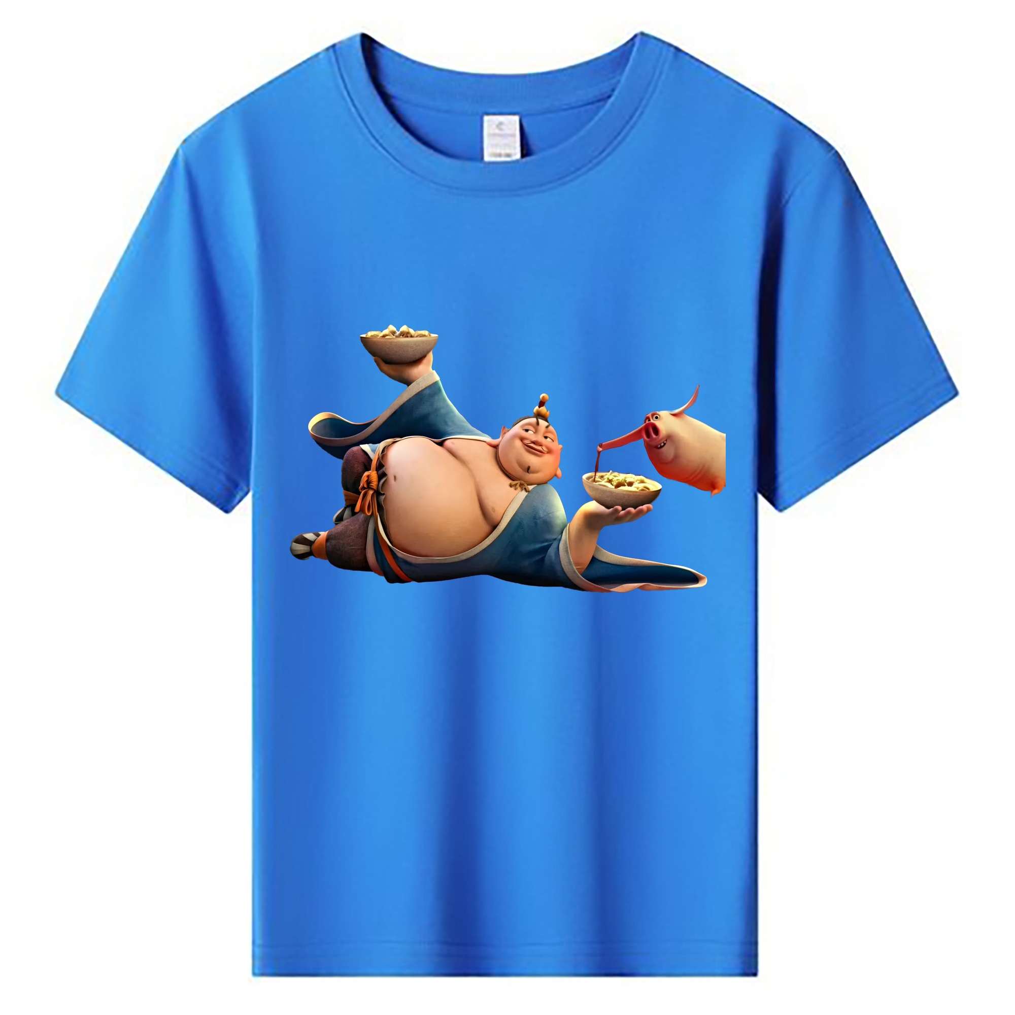 （画像用） Ne Zha 2 ナタ 魔童の大暴れ 綿100％キッズTシャツ（フロントプリント）